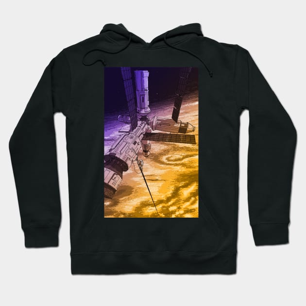 Up The Space Station Hoodie by katmargoli